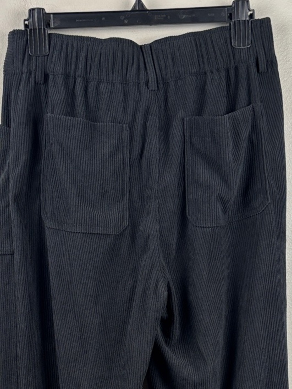 NWT HALARA AuraCord black Corduroy Straight-Leg Pants women M 30” stretch waist - Picture 7 of 9